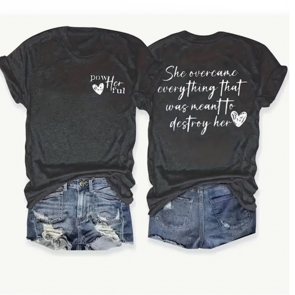She Overcame Everything Short Sleeve T-shirt Size XL NEW